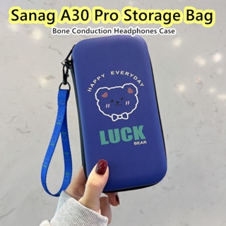 【จัดส่งรวดเร็ว】กระเป๋าเก็บหูฟัง ลายการ์ตูนหมี แบบพกพา สําหรับ Sanag A30 Pro Sanag A30 Pro