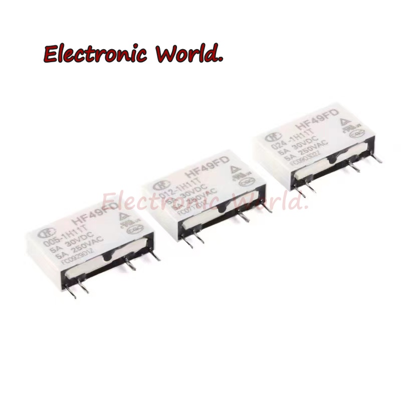 ใหม่-100-รีเลย์-hf49fd-5v-12v-24vdc-hf49fd-005-1h11-hf49fd-012-1h11t-hf49fd-024-1h12t-hf49fd-005-012-024-1h11-1h12-5a-4pin