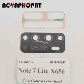Novaphopat เลนส์กระจกด้านหลัง พร้อมกาว สําหรับ Infinix Note 7 Lite X656 1 ชิ้น