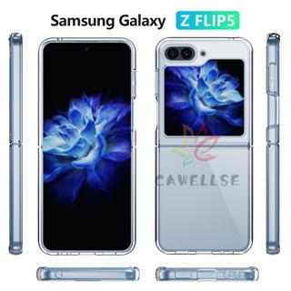 เคสโทรศัพท์มือถือ PC แข็ง TPU นิ่ม แบบใส กันกระแทก ปิดด้านหลัง สําหรับ Samsung Galaxy Z Flip 5 Z Flip 4 Z Flip 3 Z Flip5 Flip4 Flip3