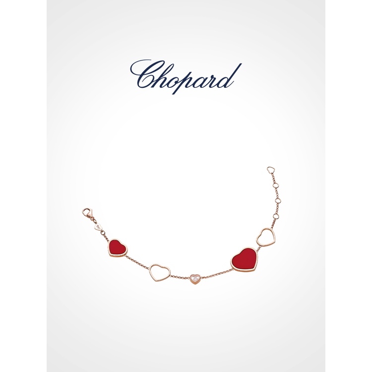 พร้อมส่ง-chopard-สร้อยข้อมือ-ประดับเพชร-อัญมณี-สีแดง-สีโรสโกลด์