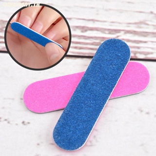 1pc Mini Nail Filing Strips Art Slice Rough Grit Double Sided Red Blue Manicure Tools