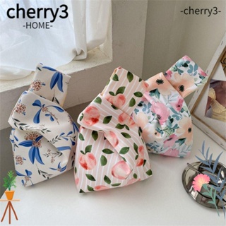 Cherry3 กระเป๋าถือ ผ้าไนล่อน ลายดอกไม้ ขนาดเล็ก น้ําหนักเบา เหมาะกับฤดูร้อน สําหรับผู้หญิง