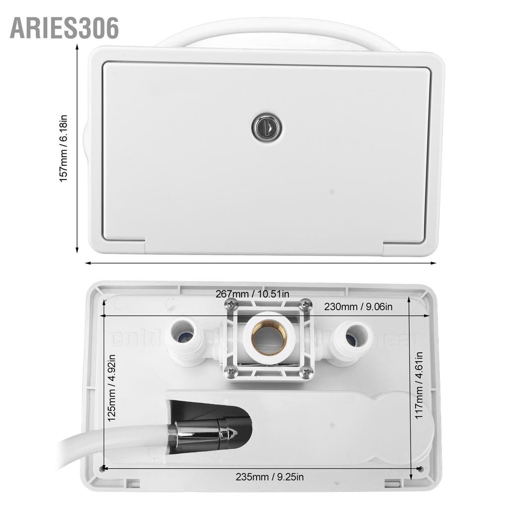 aries306-ชุดฝักบัวอาบน้ำภายนอกชุดสวิตช์น้ำร้อนน้ำเย็นพร้อมปุ่ม-2-ปุ่มสำหรับเรือเดินทะเล-rv-motorhome-caravan