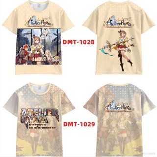 เสื้อยืดแขนสั้น พิมพ์ลายอนิเมะ Atelier Ryza 3 มิติ 23 สําหรับผู้ชาย