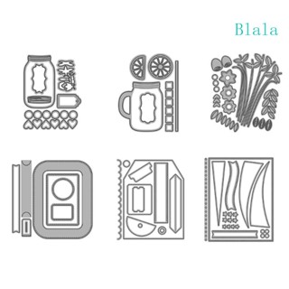 Blala แม่แบบโลหะตัดกระดาษ ลายดอกไม้ สําหรับทําการ์ด สมุดภาพ DIY