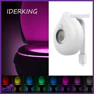 สมาร์ท Pir Motion Sensor ห้องน้ำที่นั่งไฟกลางคืน8สีแสงไฟกันน้ำสำหรับโถชักโครกหลอดไฟ Led โดยอัตโนมัติแทนที่ Wc ห้องน้ำแสง-AME1 -AME1