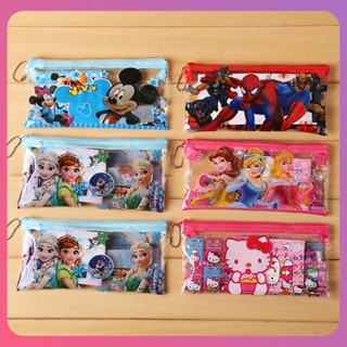 Creative Disney กระเป๋าใส่เครื่องเขียน Spider-man Elsa Mickey Zipper เคส ดินสอ นักเรียนอนุบาล รางวัลเด็ก ของขวัญวันเกิด อุปกรณ์โรงเรียนประถม [COD]