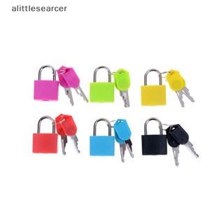 Alittlesearcer ลดกระหน่ํา ราคาดีที่สุด ใหม่ กุญแจล็อกกระเป๋าเดินทาง เหล็ก ขนาดเล็ก แข็งแรง พร้อมกุญแจ 2 ดอก EN