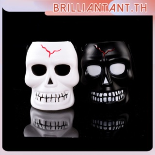 Mini White Skull เหยือกใส่ขนมฮาโลวีน Halloween Candy Bucket Skull Bucket Party Decor Halloween bri