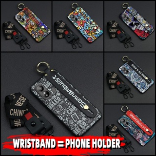 Wristband Graffiti Phone Case For ZTE Blade L220 Kickstand Anti-dust Wrist Strap personality Durable Shockproof Silicone ring