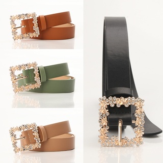 Fashion classic alloy pin buckle lady belt 2022 new decorative skirt fashionable pu leather belt