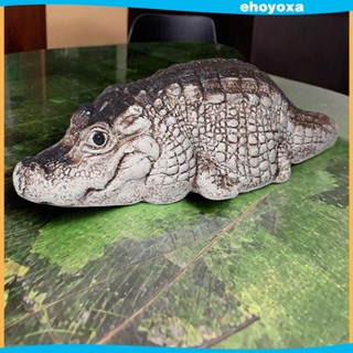 [Ehoyoxa] รูปปั้นจระเข้จิ๋ว สําหรับตกแต่งบ้านฟาร์ม