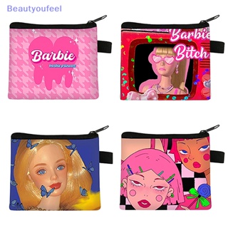 [Beautyoufeel] กระเป๋าสตางค์ ผ้าโพลีเอสเตอร์ ลายการ์ตูนอนิเมะ Kawaii Barbie ใบขับขี่ แบบพกพา สําหรับใส่บัตรประชาชน เอกสาร ของขวัญ