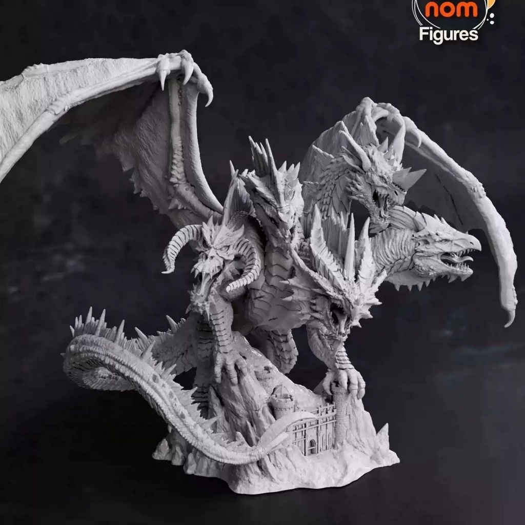 โมเดลฟิกเกอร์-dungeons-and-dragons-god-of-quest-tiamat-gk-white-105-มม-3d-ml4a