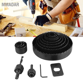 MMADAR 16PCS Power เจาะ Hole Cutter Set ชุดเลื่อยรูเหล็กคาร์บอนงานไม้พร้อมกล่องเก็บของ