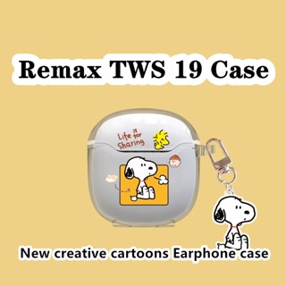 【พร้อมส่ง】เคสหูฟัง แบบนิ่ม แบบใส ลายการ์ตูน สําหรับ Remax TWS 19 Remax TWS 19