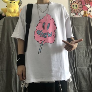【hot sale】เสื้อยืดแขนสั้นราคาถูกและสบายที่สุด    เทรนด์ย้อนยุคฮาราจูกุเสื้อยืดแขนสั้นหลวมสำหรับผู้ชายและผู้หญิง