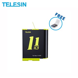 Telesin GoPro 11 / 10 / 9 Telesin Battery แบตเตอรี่ โกโปร 11 / 10 / 9 แบตกล้อง แบต โกโปร Battery อุปกรณ์เสริมโกโปร