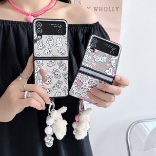 เคสโทรศัพท์มือถือ ป้องกันฝุ่น พร้อมสายคล้อง สําหรับ Samsung Galaxy Z Flip4 Z Flip3 Z Flip4 Z Flip3