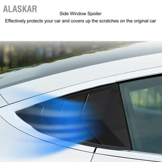 ALASKAR 2PCS ด้านข้างสปอยเลอร์หน้าต่างพื้นผิวเรียบสามเหลี่ยม Splitter Shade ฝาครอบสำหรับ Tesla รุ่น Y 2021 ถึง 2023