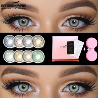 Eyeshare คอนแทคเลนส์ สีธรรมชาติ สีฟ้า สําหรับแต่งหน้า 1 คู่