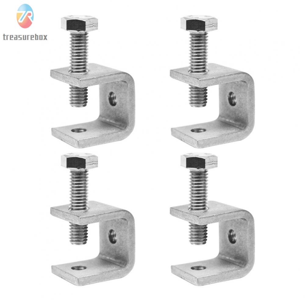 【TRSBX】4X Stainless Steel C Clamps Tiger Clamp for Mounting U Clamps