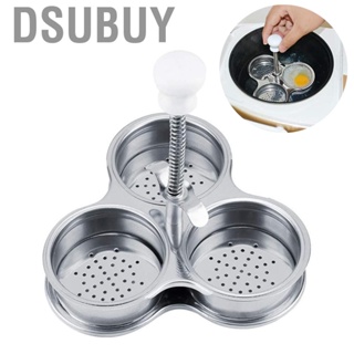 Dsubuy 3 Caves Egg Cooker Stainless Steel Boiler Soft Boiled Maker for Cooking Eggs Kitchen Gadget