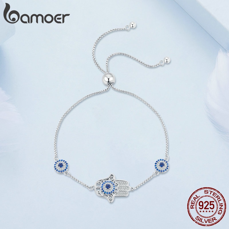 bamoer-สร้อยข้อมือเงินสเตอร์ลิง-925-ปรับความยาวได้-เครื่องประดับแฟชั่นสตรี