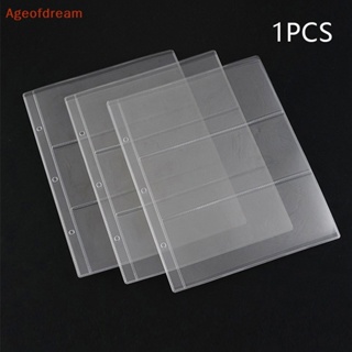 [Ageofdream] ใหม่ สมุดอัลบั้มใส่ธนบัตร PVC 3 ช่อง 1 หน้า