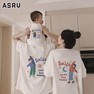 ASRV ชุดพ่อแม่ลูกแขนสั้นพิเศษ, ครอบครัวสาม, สี่แม่และลูกสาว, เสื้อยืดผ้าฝ้ายแม่ลูกระดับไฮเอนด์สไตล์ต่างประเทศ