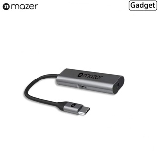 Mazer USB-C to 3.5 mm อแดปเตอร์หัวแปลงเกรดพรีเมี่ยมDigital Audio Adapter USB-C Power Pass-Thru ชาร์จ ฟัง คุย(ของแท้100%)