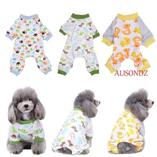 Alisondz ชุดนอนเสื้อเชิ้ต จั๊มสูท สําหรับสัตว์เลี้ยง สุนัข