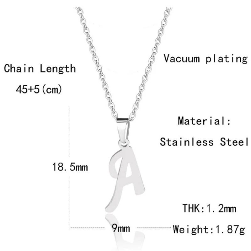 สร้อยคอโชคเกอร์-สเตนเลส-จี้ตัวอักษร-a-z-26-ตัว-สีเงิน-เรียบง่าย-เครื่องประดับแฟชั่น-สําหรับทุกเพศ