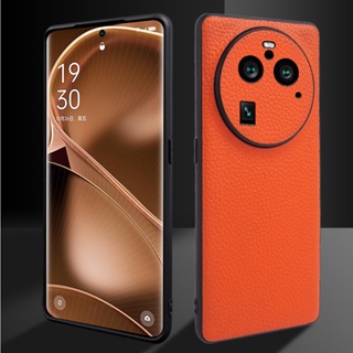 เคสหนัง หรูหรา ป้องกันเลนส์กล้อง กันกระแทก สําหรับ OPPO Find X6 Pro Reno 9 Pro Plus