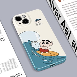 เคสโทรศัพท์มือถือคู่รัก แบบแข็ง ลายการ์ตูนชินจัง สําหรับ iPhone 14 Pro Max 14Plus 13 13Pro 12Pro 12Promax 11 11Pro 11Promax 12 13Mini X XR Xs XsMAX 7 8 Plus