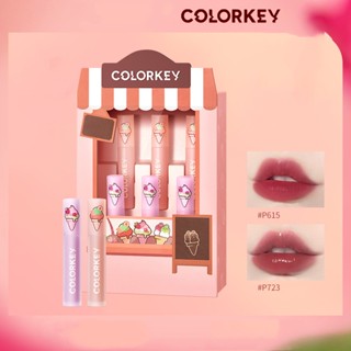 Colorkey Collage กล่องของขวัญ ลิปกลอส เนื้อกํามะหยี่ 23 ช่อง สําหรับผู้หญิง 6 แพ็ก