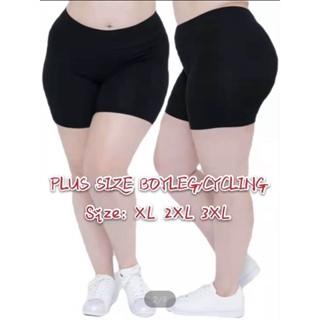 LovIn-กางเกงกีฬาขาสั้นเอวสูงแบบยืดหยุ่นขนาดบวก Boyleg