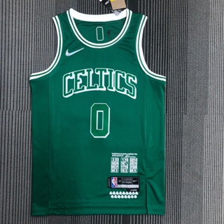 เสื้อกีฬาบาสเก็ตบอล ลายทีม NBA Boston Celtics Jayson Tatum 2022 สีเขียว 850516