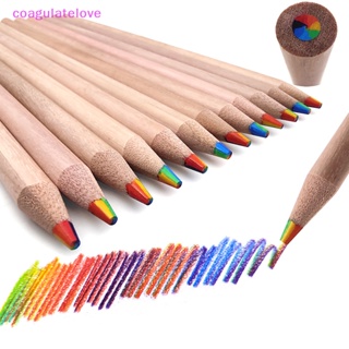 Coagulatelove ดินสอสี ไล่โทนสี 7 สี 2 ชิ้น สําหรับวาดภาพกราฟฟิตี้ DIY [ขายดี]