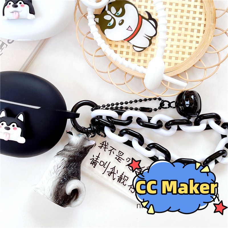 for-oppo-enco-air3-pro-case-cute-siberian-husky-keychain-pendant-oppo-enco-air3-pro-silicone-soft-case-oppo-enco-air2-pro-enco-air3-shockproof-case-protective-cover-cute-bracelet-pendant-oppo-enco-x2-