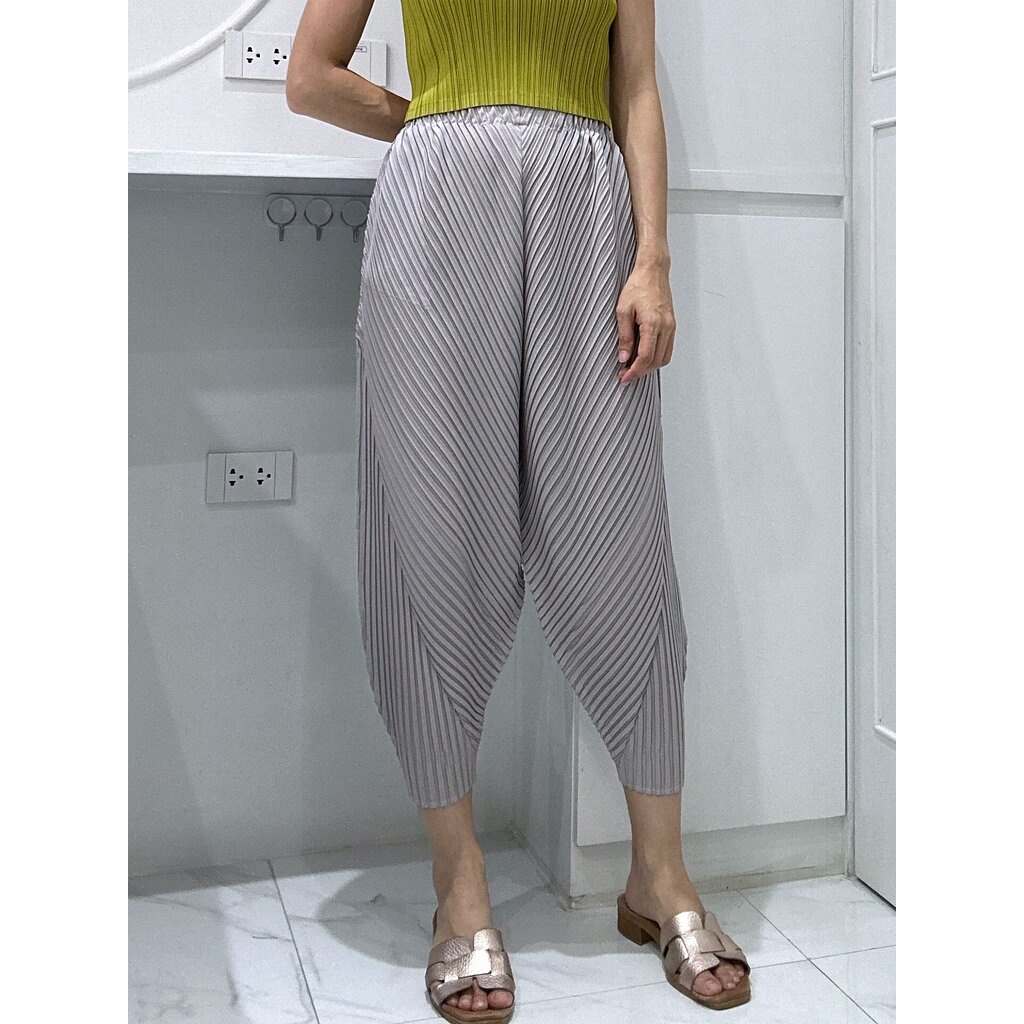 มาเพิ่มครบทุกสี-2muay-รุ่น-gjo5094-comfy-pleat-pant-กางเกงผู้หญิง-กางเกงพลีทคุณภาพ-3สี-free-size