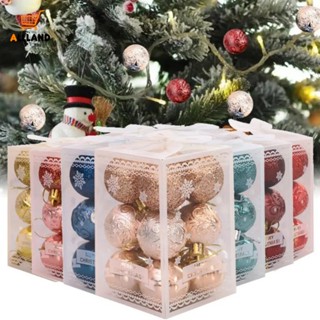 จี้ลูกบอลแขวน สีแดง สีทอง สําหรับตกแต่งบ้าน ต้นคริสต์มาส ในร่ม กลางแจ้ง 12 48 ชิ้น