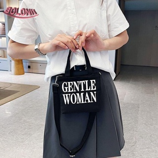 Bo Gentlewoman กระเป๋าสะพายข้าง ผ้าแคนวาส ใบเล็ก ไทย กระเป๋าถือ แฟชั่น มีซิป กระเป๋าเดินทาง