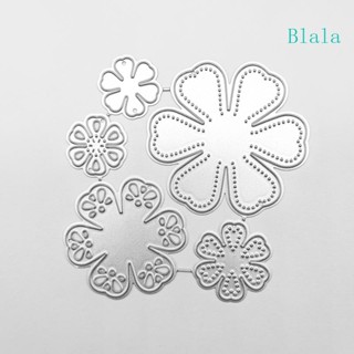 Blala แผ่นแม่แบบโลหะ คาร์บอน ตัดลายดอกไม้ 6 กลีบ สําหรับตัดอัลบั้ม DIY