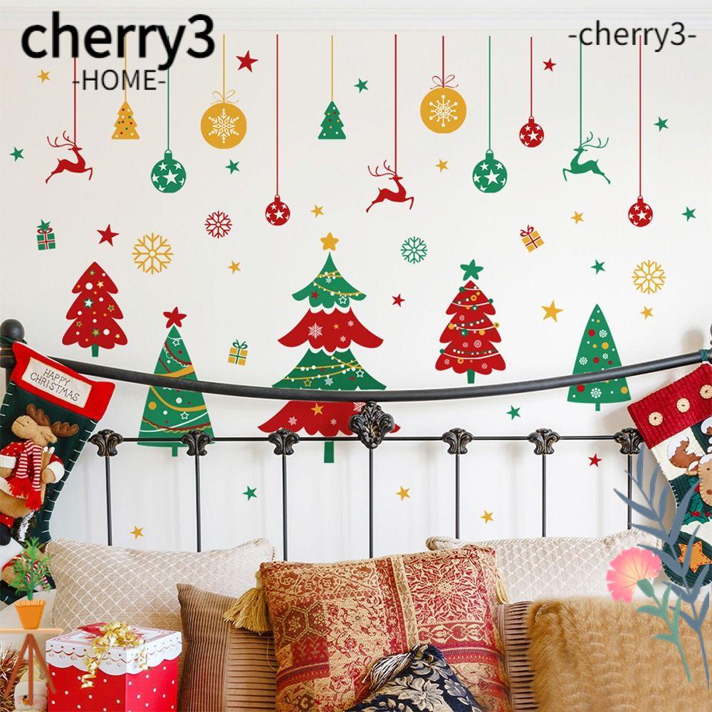 cherry3-สติกเกอร์ติดผนัง-ลาย-merry-christmas-year-สําหรับตกแต่งบ้าน-หน้าต่าง