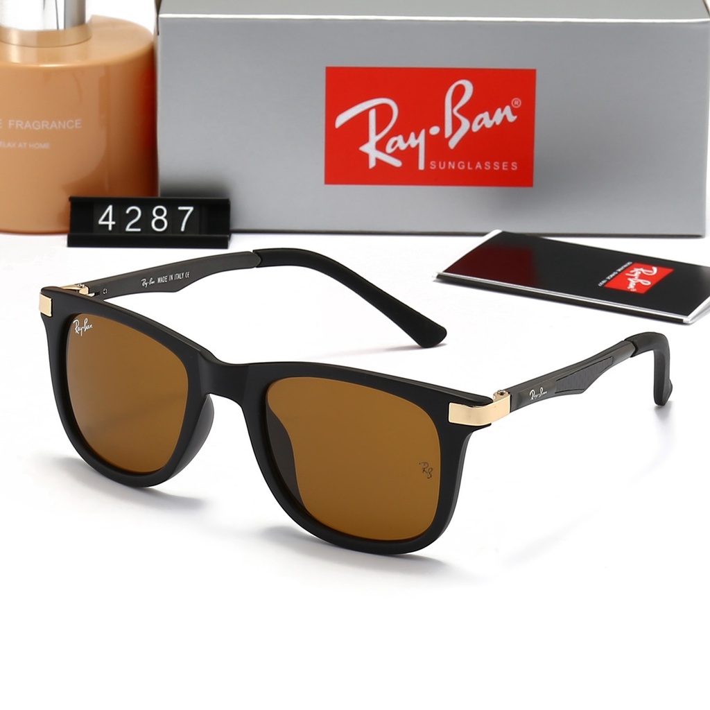 rayban-แว่นตากันแดด-เลนส์โพลาไรซ์-ทนรังสียูวี-ระดับไฮเอนด์-สไตล์เรโทร-สําหรับผู้หญิง-และผู้ชาย