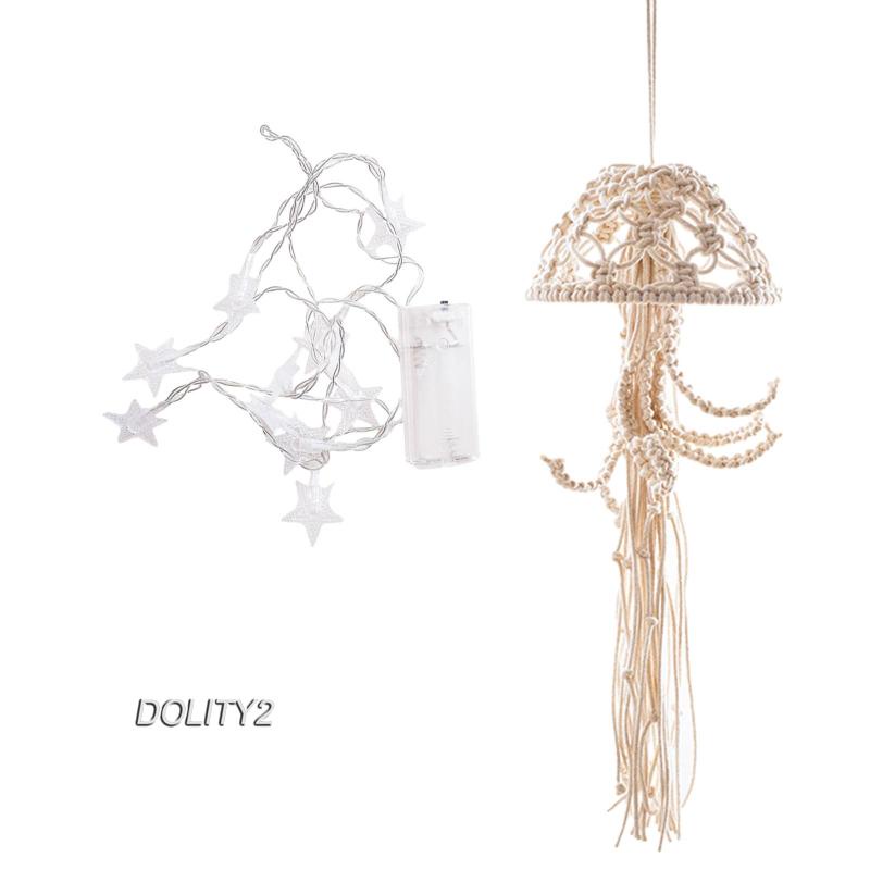 dolity2-โมบายแมงกะพรุนแขวนผนัง-ประดับพู่-สไตล์นอร์ดิก-สําหรับตกแต่งบ้าน-ห้องนั่งเล่น