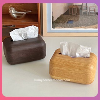 สร้างสรรค์เลียนแบบลายไม้กล่องกระดาษทิชชูตะกร้า Simple Napkin Storage Holder คุณภาพสูง ห้องอาบน้ำ ห้องครัว รถ เดสก์ท็อป ออแกไนเซอร์ ของตกแต่ง [COD]