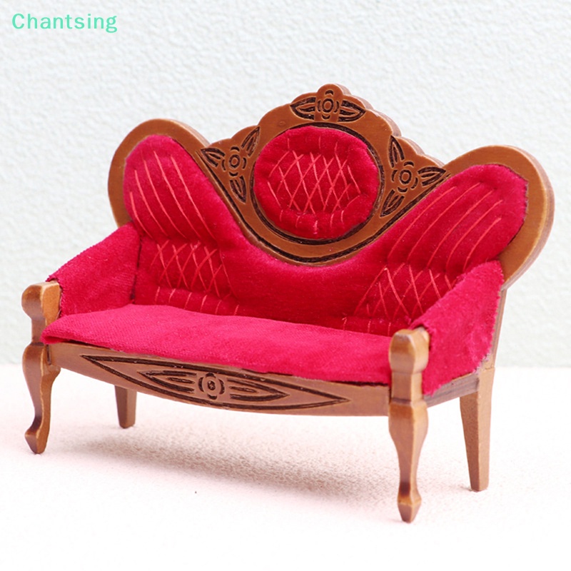 lt-chantsing-gt-โซฟาจิ๋ว-สีแดง-สไตล์เรโทร-1-12-สําหรับตกแต่งบ้านตุ๊กตา